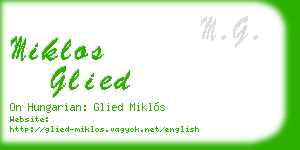 miklos glied business card