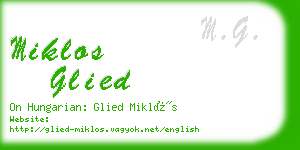 miklos glied business card